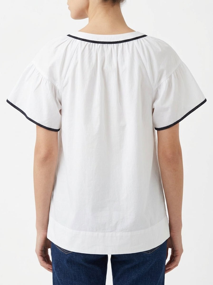 Blusa Rose And Rose Clematis Blanca
