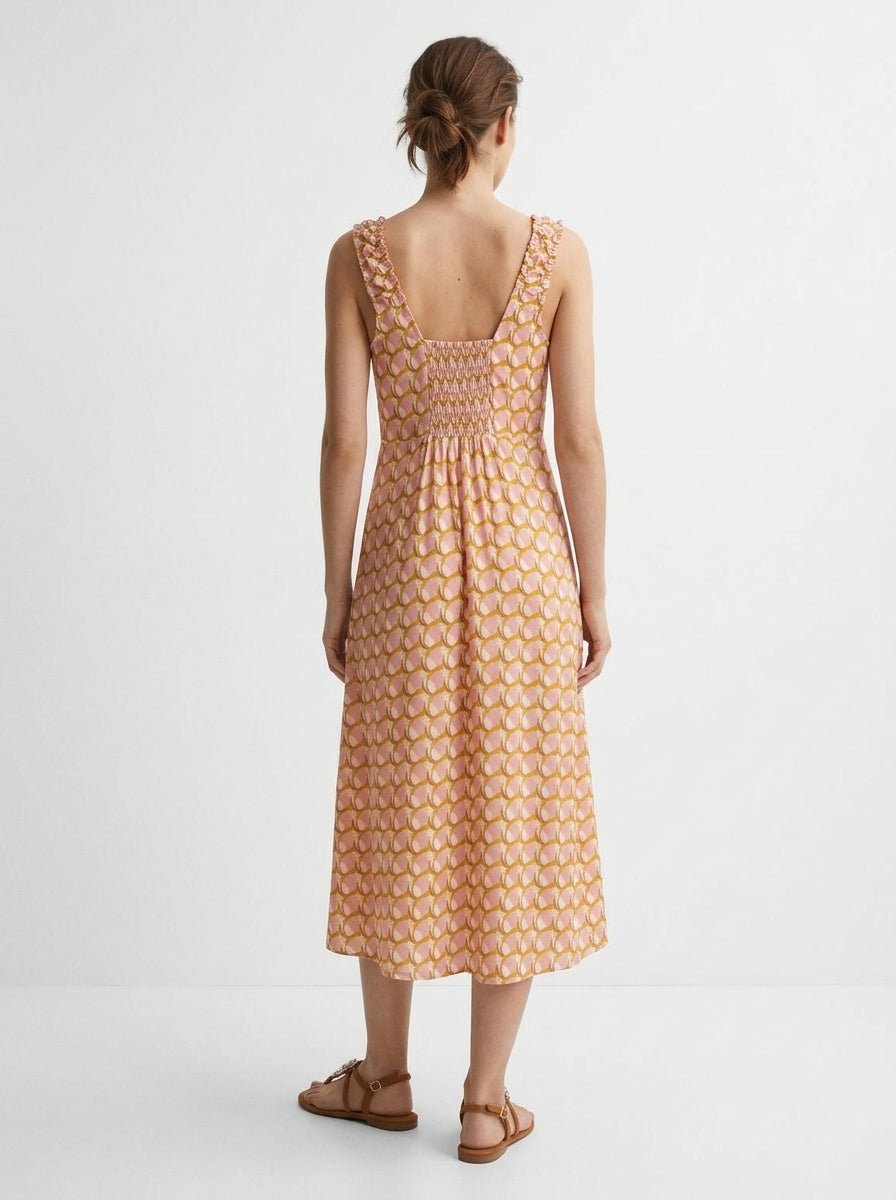 Vestido GoodMatch Estampado Circulos Rosa