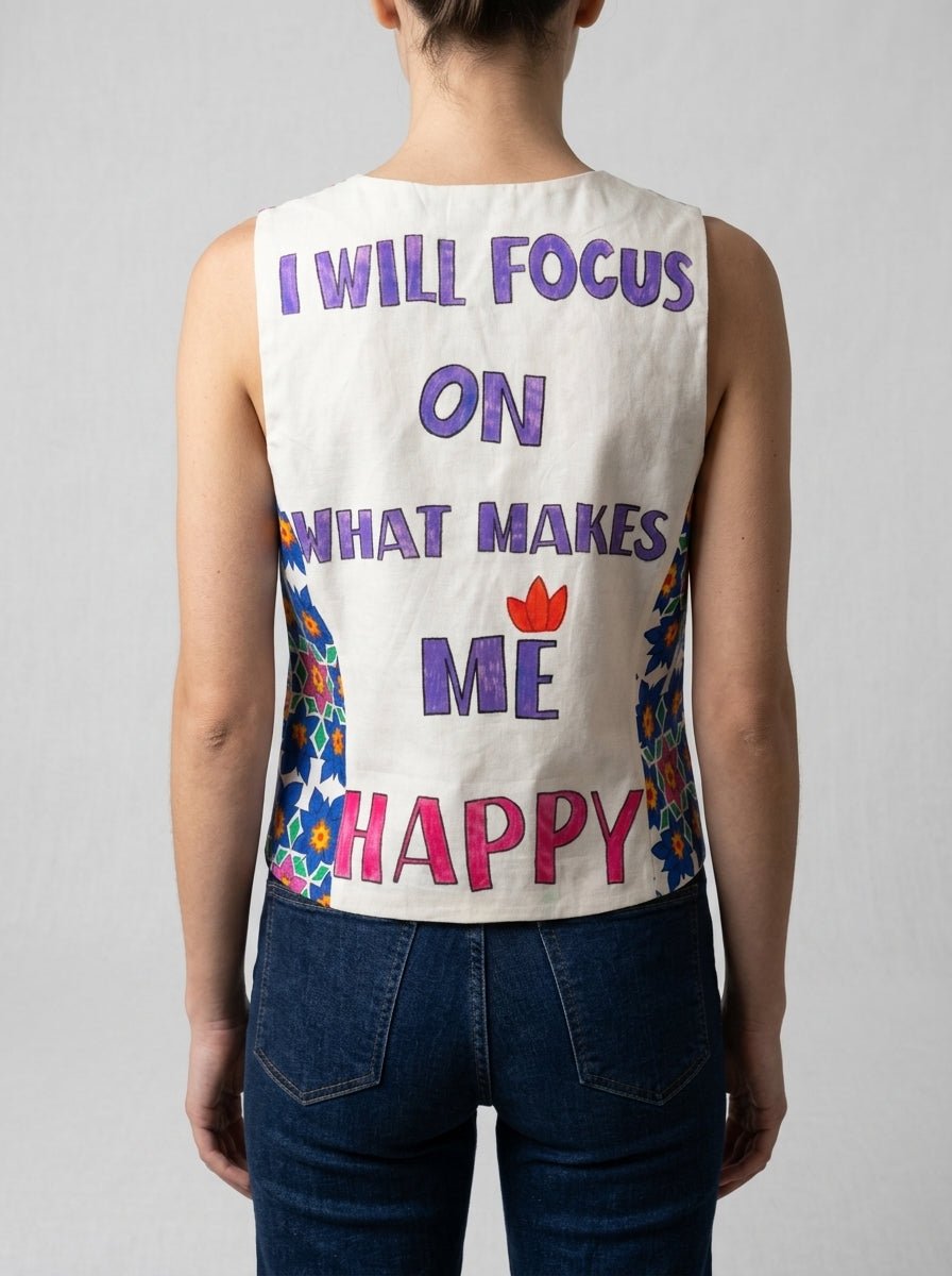 Chaleco ME369 Cameron Flores Crudo