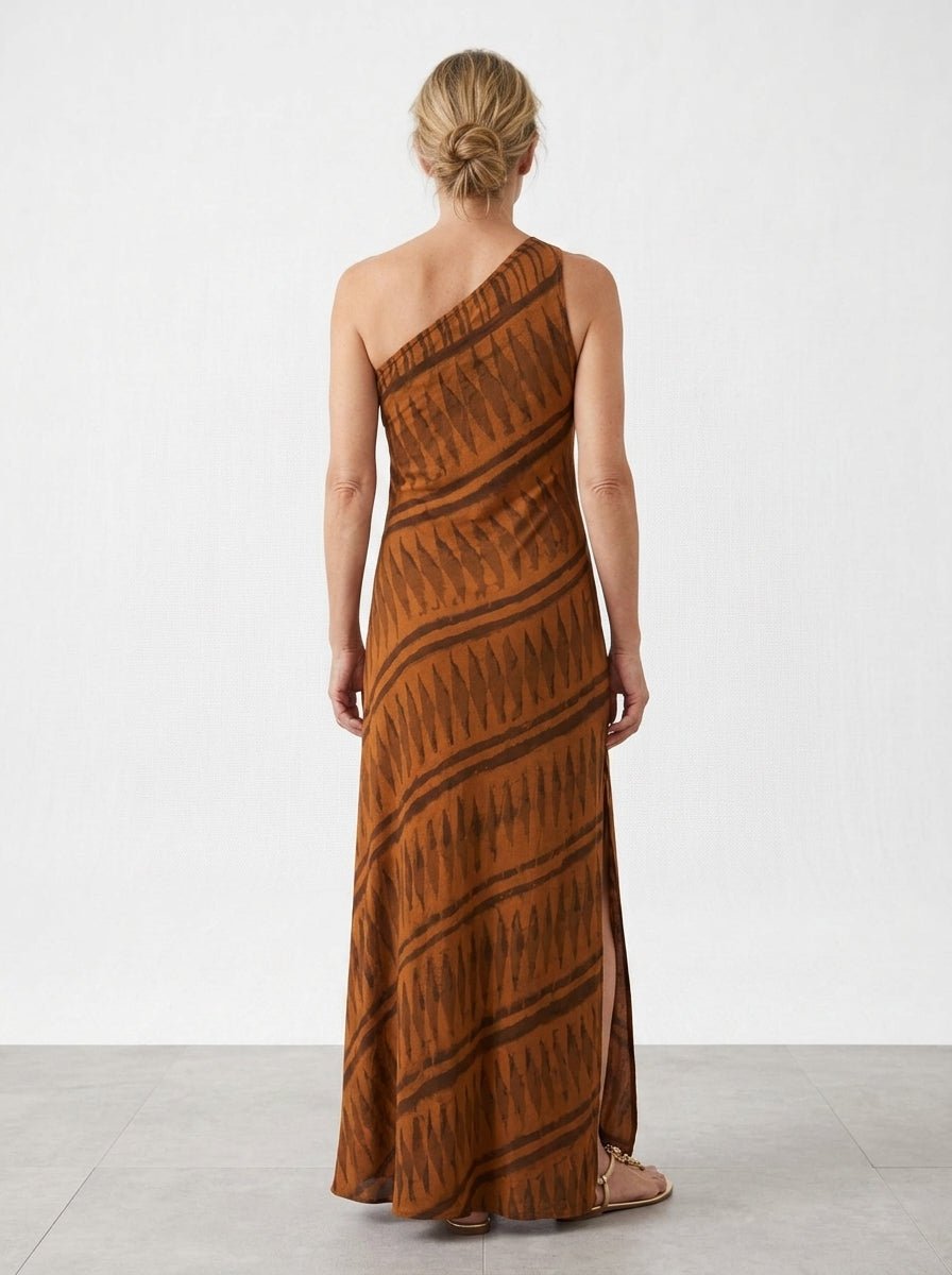 Vestido Alekai Giza Red Earth Zebra
