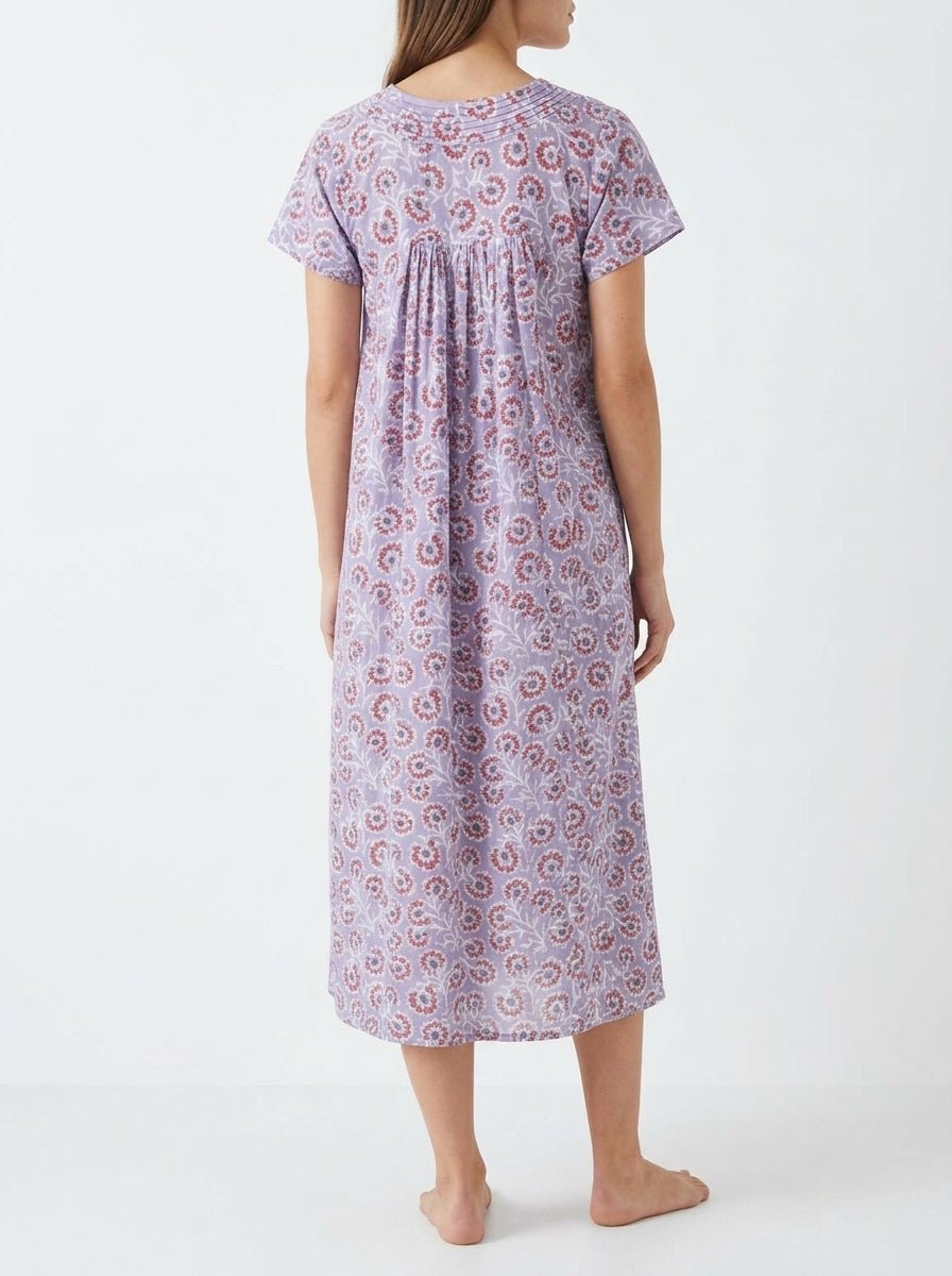 Zen Ethic Iris Long Eze Lilac Dress