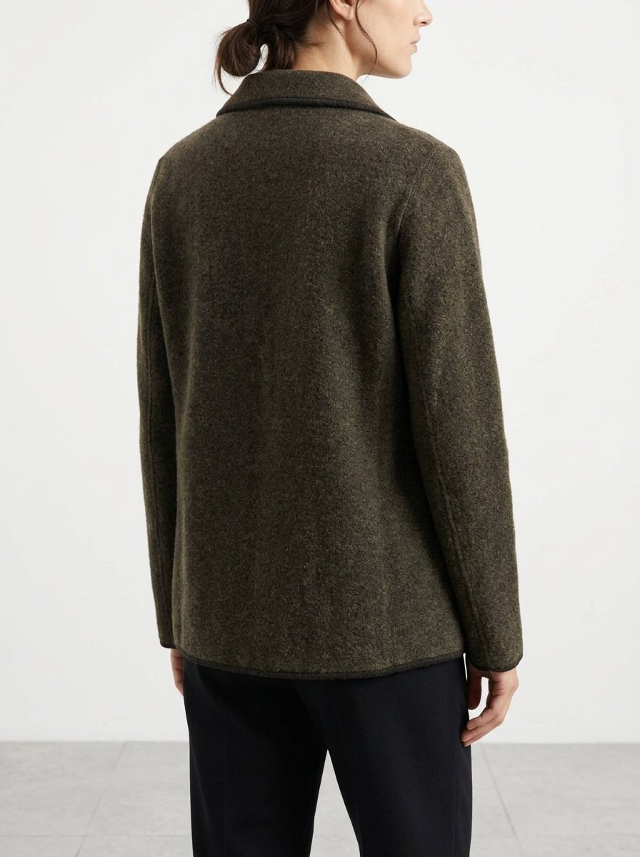 Chaqueta Base Milano Lana Verde