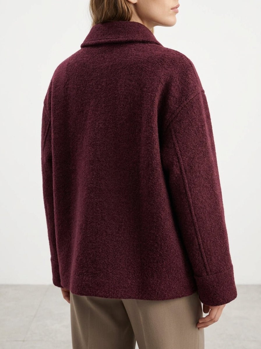Chaqueta Base Milano Lana Vino
