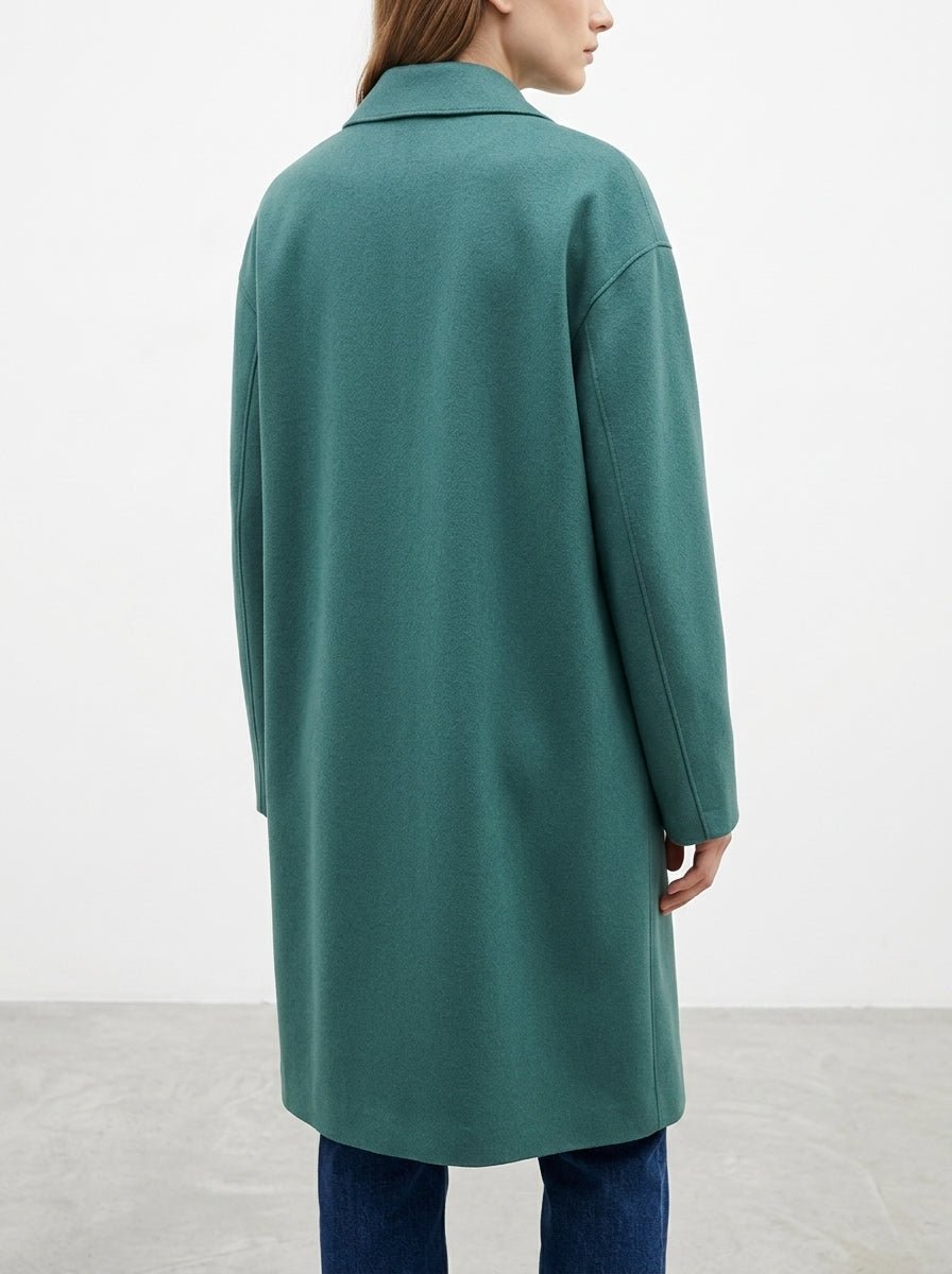Abrigo Harris Wharf London Cashmere Verde Mar