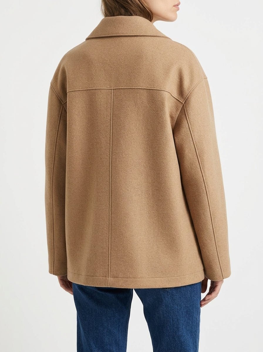 Abrigo Harris Whalf London Corto Beige Oscuro