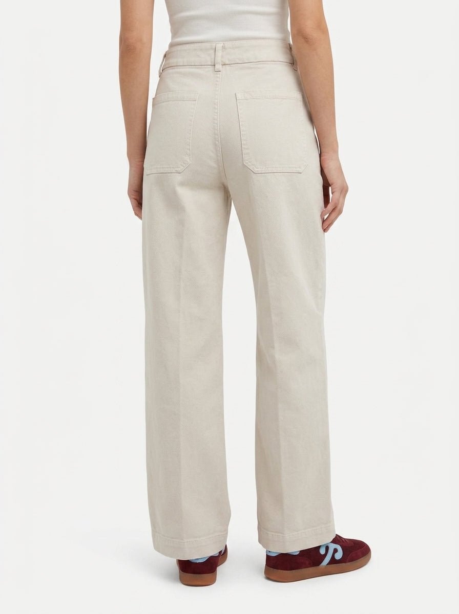 Pantalón AgoeFilo Via Garibaldi Blanco Hueso
