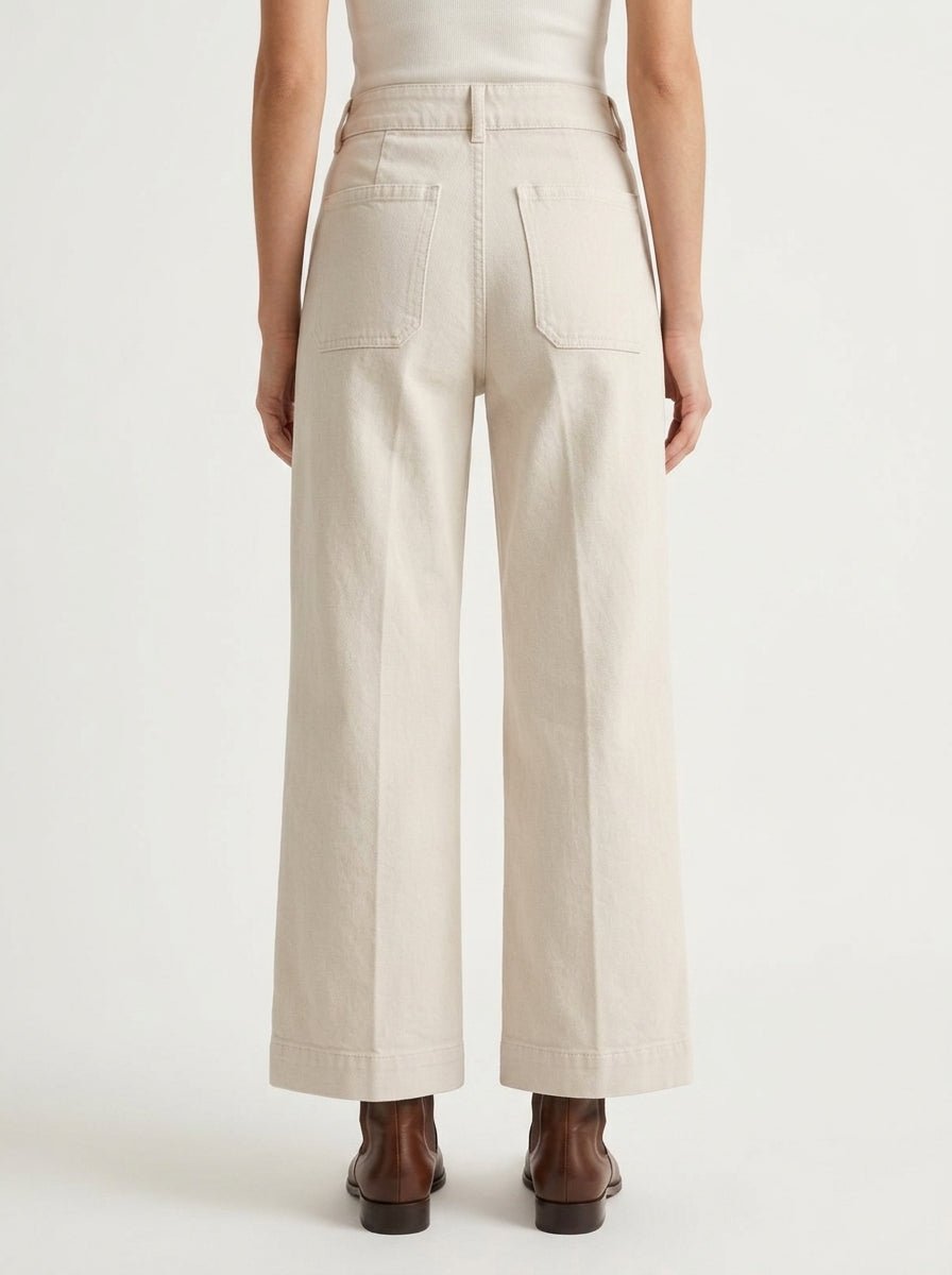 Pantalón AgoeFilo Via Garibaldi Blanco Hueso