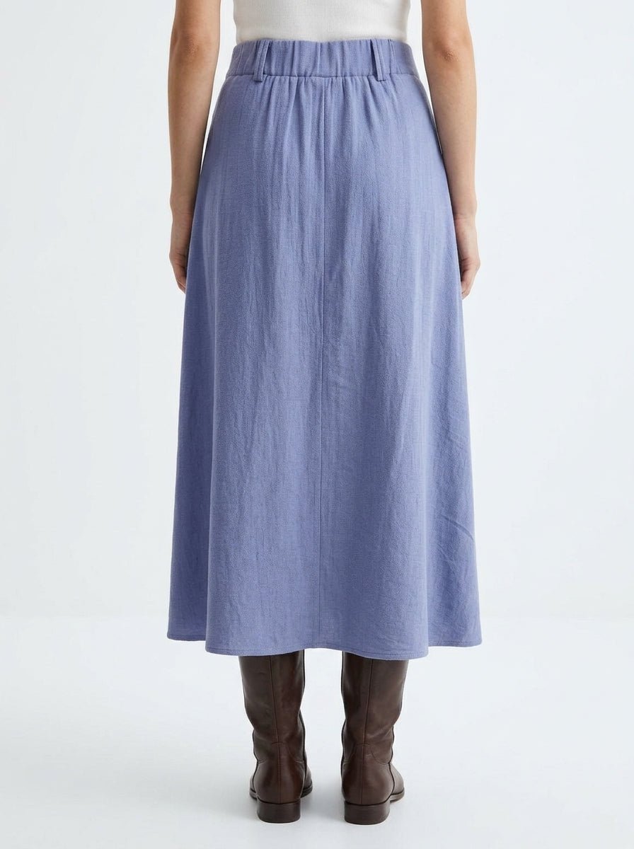 Falda Niu Bordada Azul
