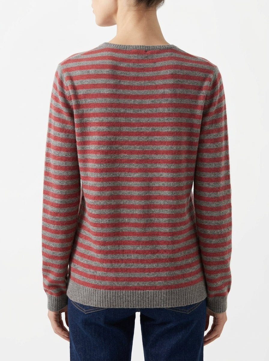 Jersey Alessandro Aste Simple Rigato Granate
