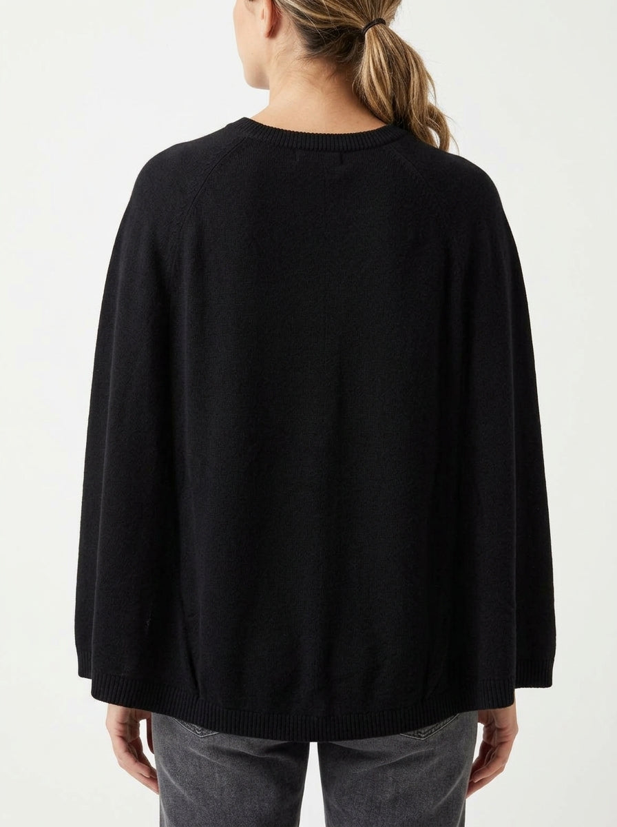 Poncho leggero Conti Malika nero