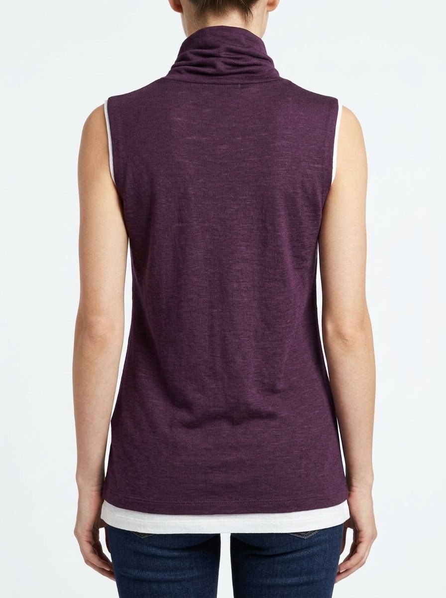 Top Whicy Milano Cuello Alto Púrpura