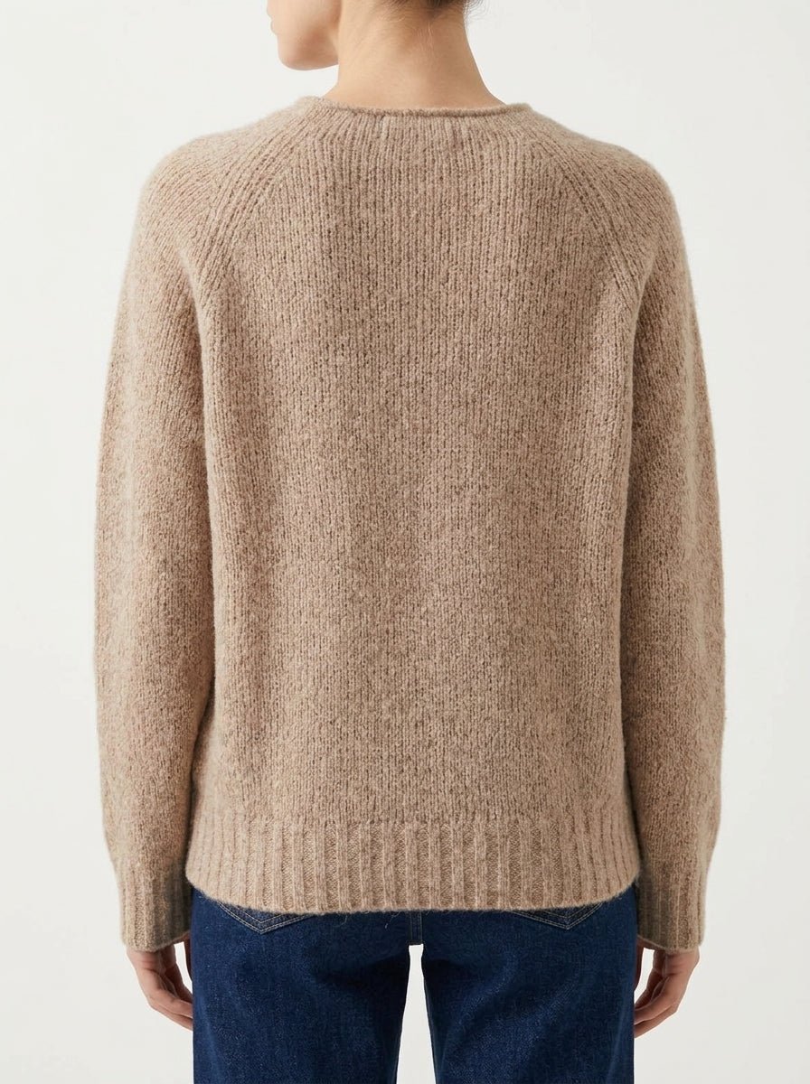 Maglione Scaglione Beige Con Scollo A Barca