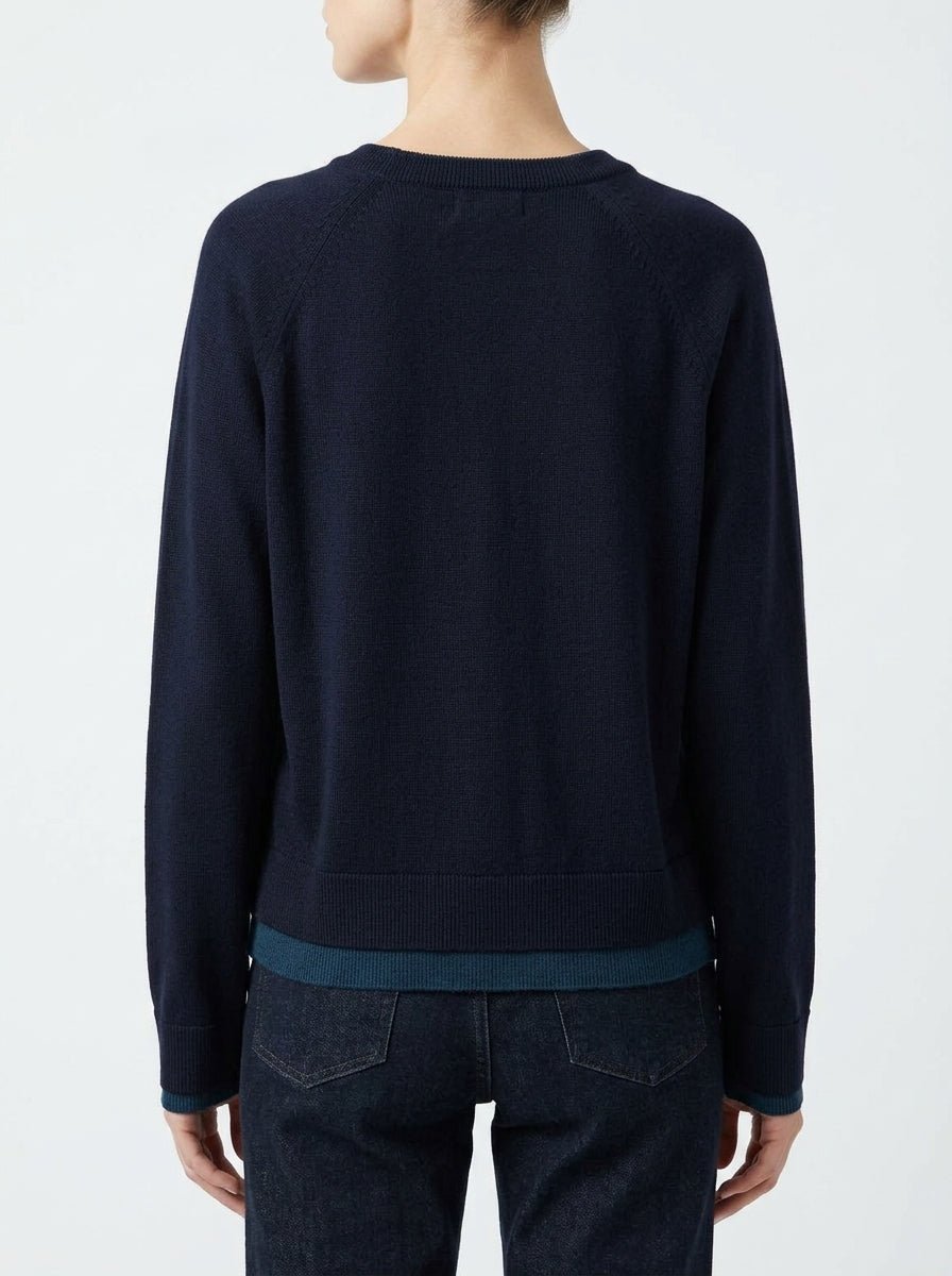 Scaglione Boat Beck Contrast Rib Navy Jersey
