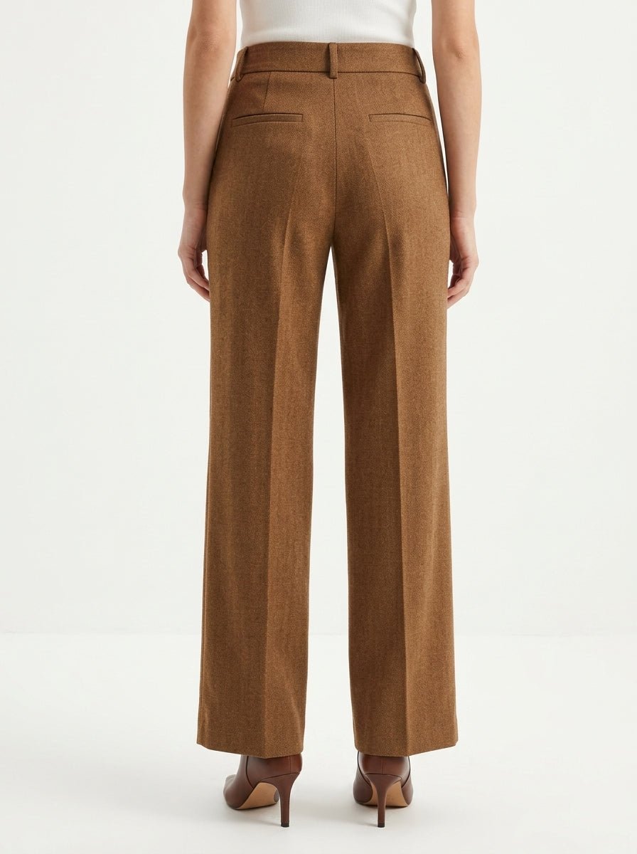 AgoeFilo Via Francigena Pantalon Beige à Chevrons