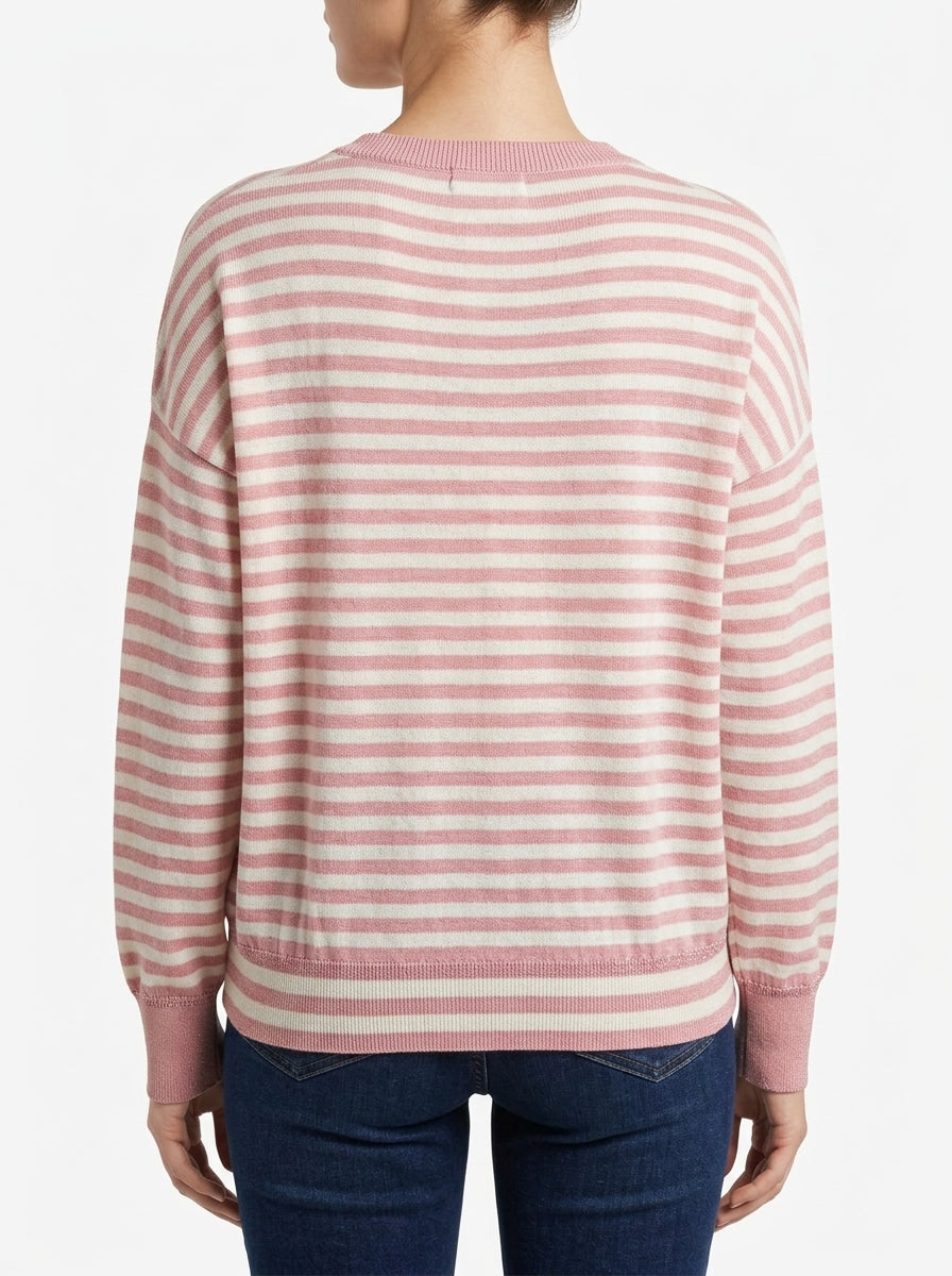 Jersey B-YU Rayas Lurex Rosa