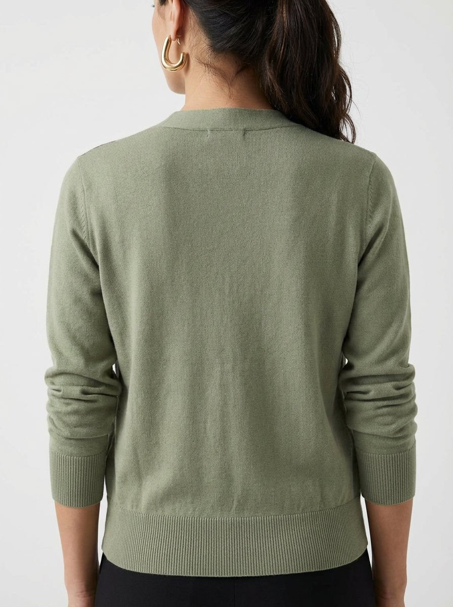 Cardigan In Bed With You Flores Verde y Marron