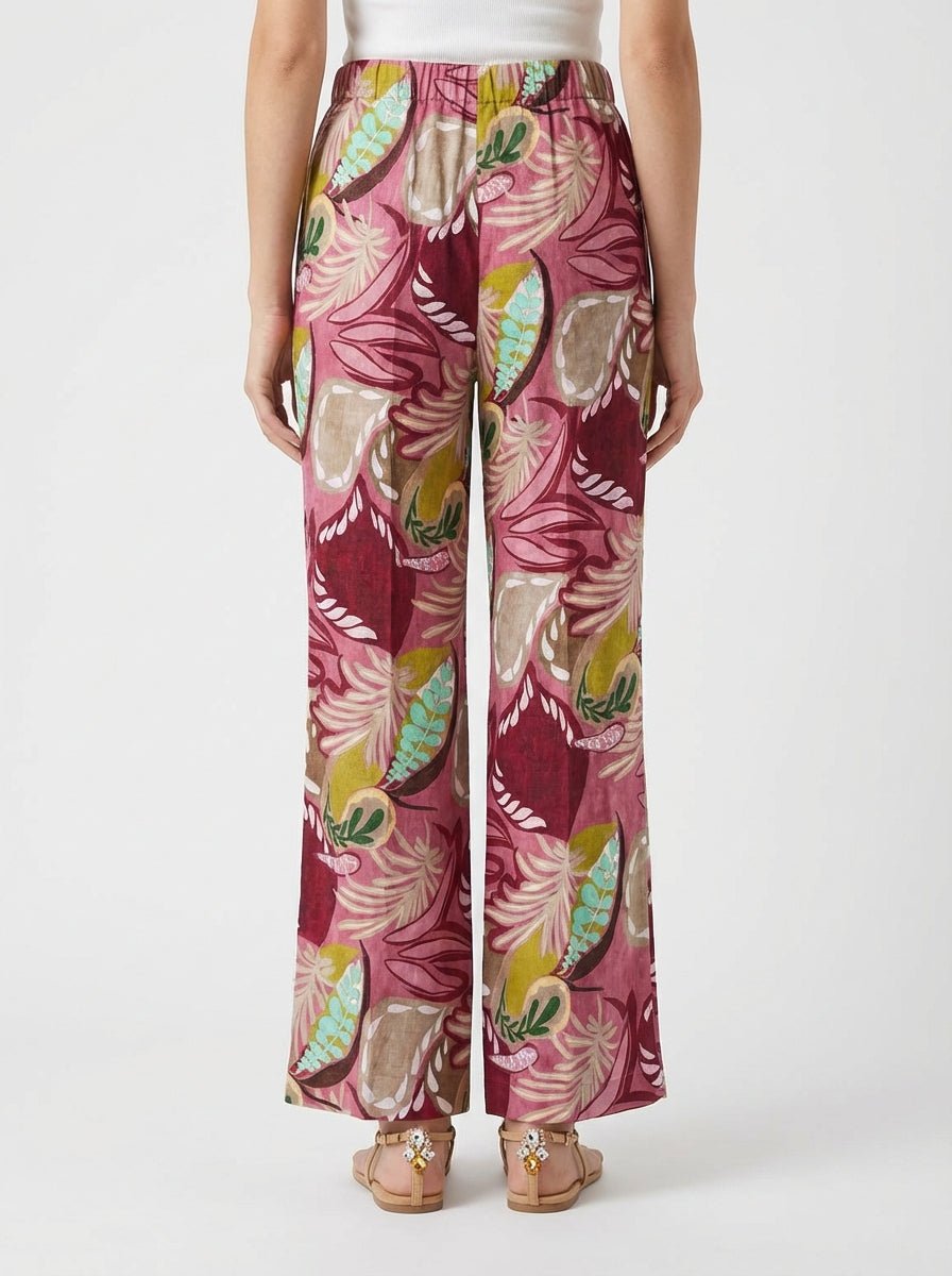 Pantalon en soie imprimé Agoefilo