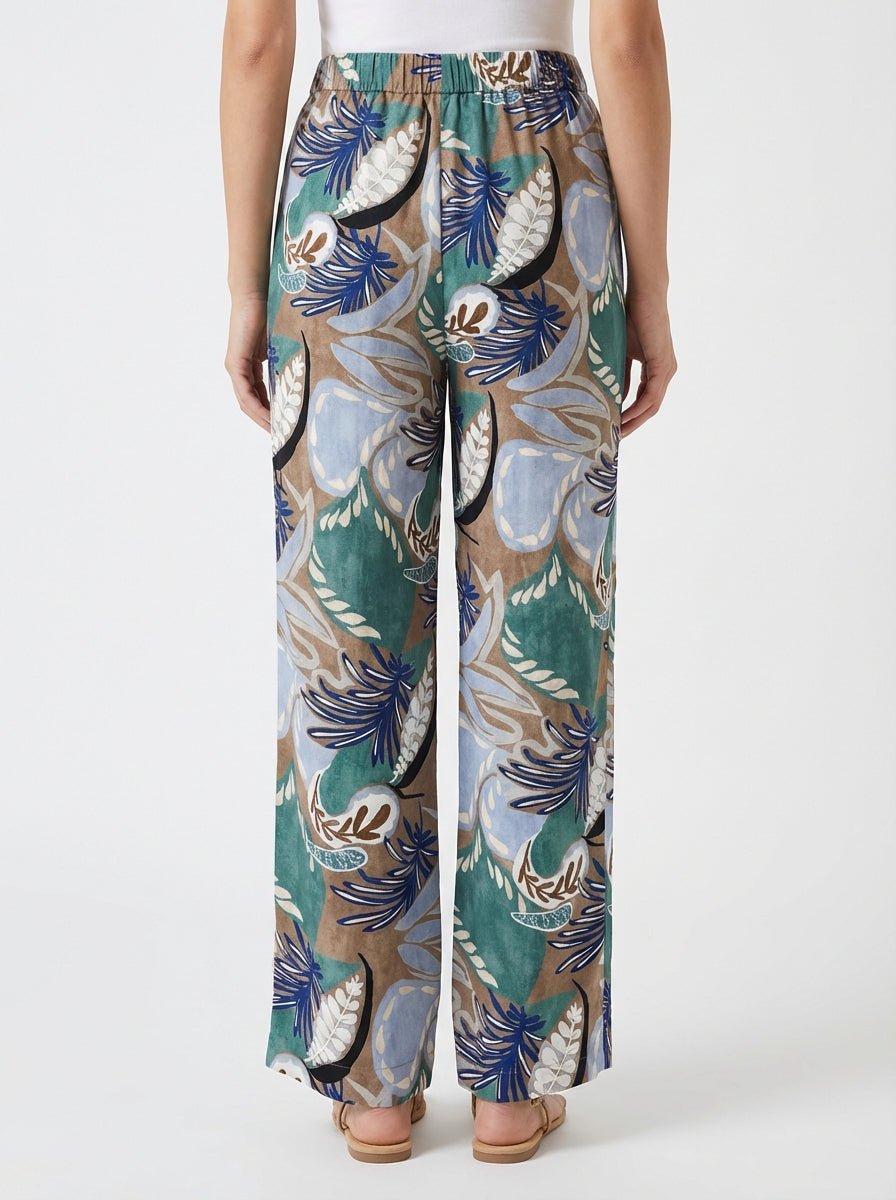 Pantalon en soie imprimé Agoefilo