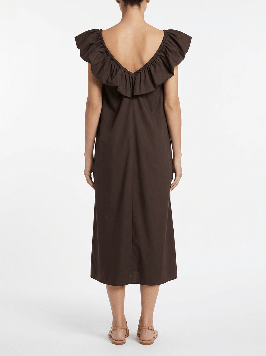 Robe à Volants SU Marron