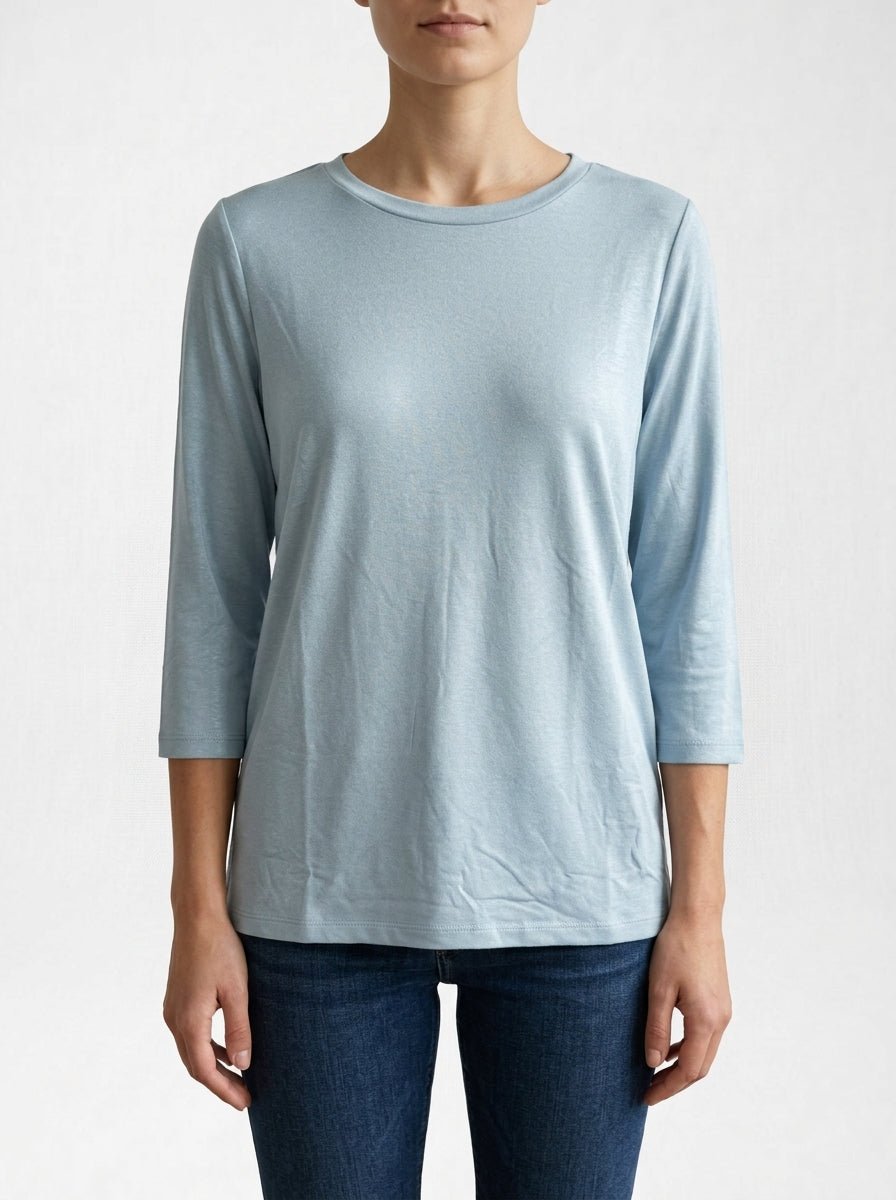 Camiseta Majestic Filatures Cuello Marinero Azul Cala