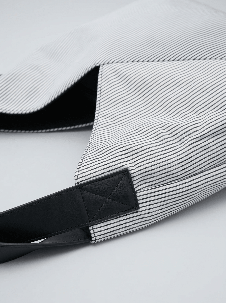 Bolso In·Zu Bevel Rayas Blanco y Negro