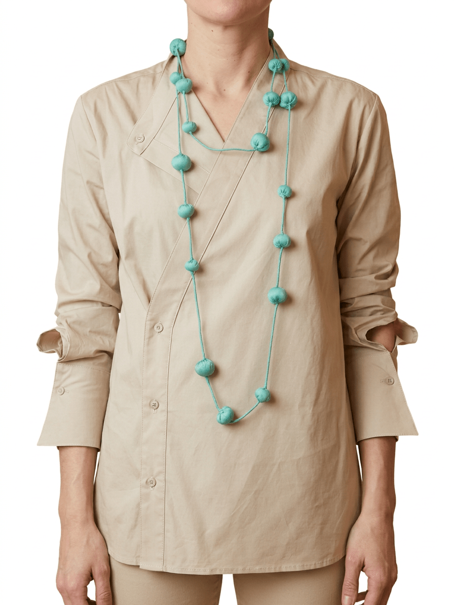 Collar Il Baco Da Seta Bolas De Seda Cocoon Acqua