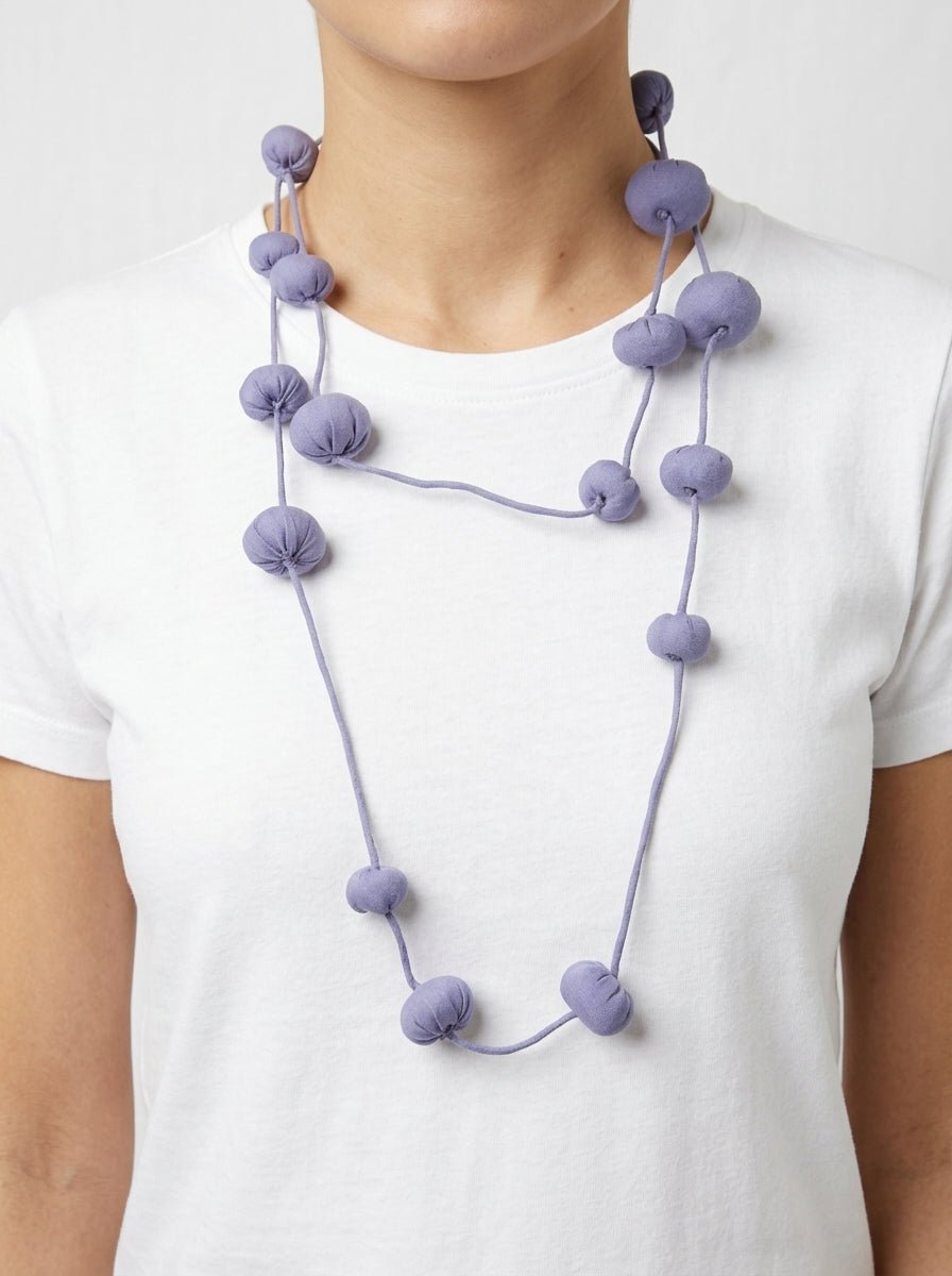 Collier Il Baco Da Seta Boules de mouchoirs Cocoon Denim