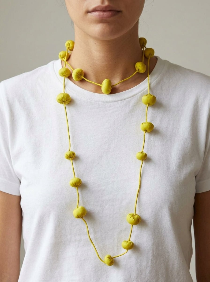 Collier Il Baco Da Seta Cocon jaune