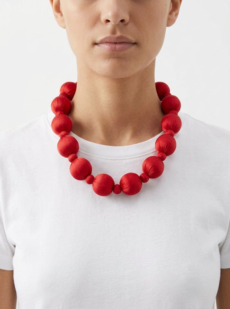 Collar Il Baco Da Seta Lihn Rojo