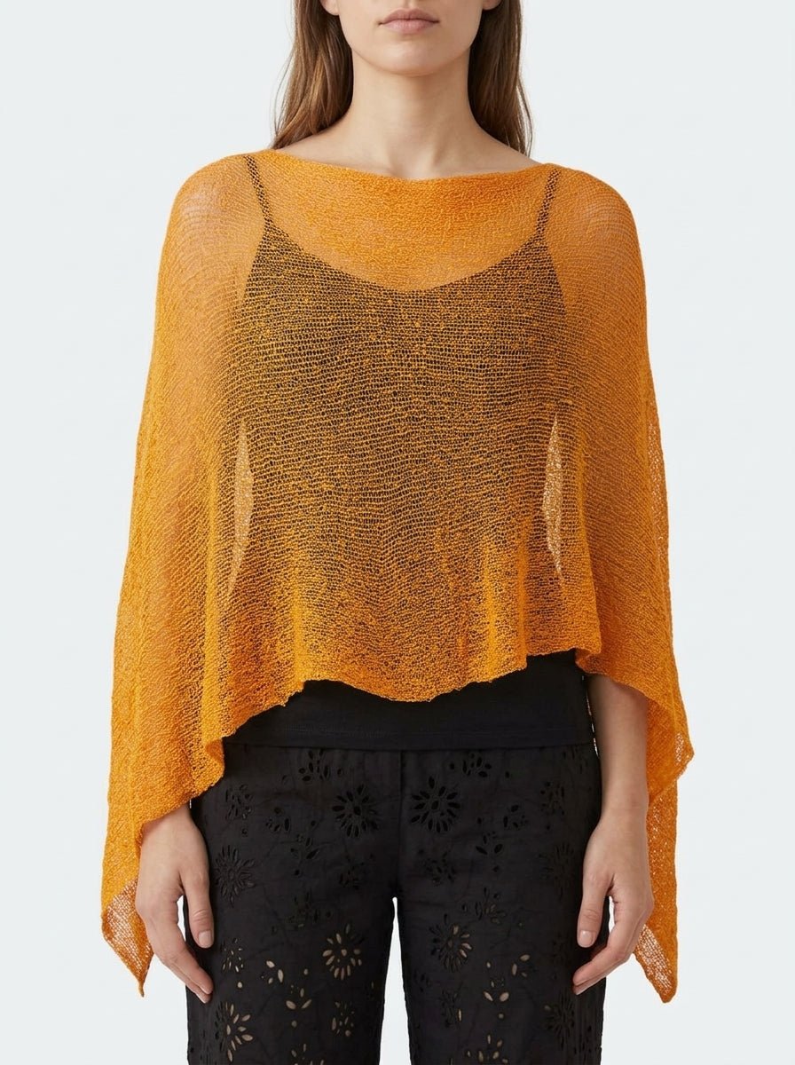 Poncho Il Baco Da Seta Orange transparent