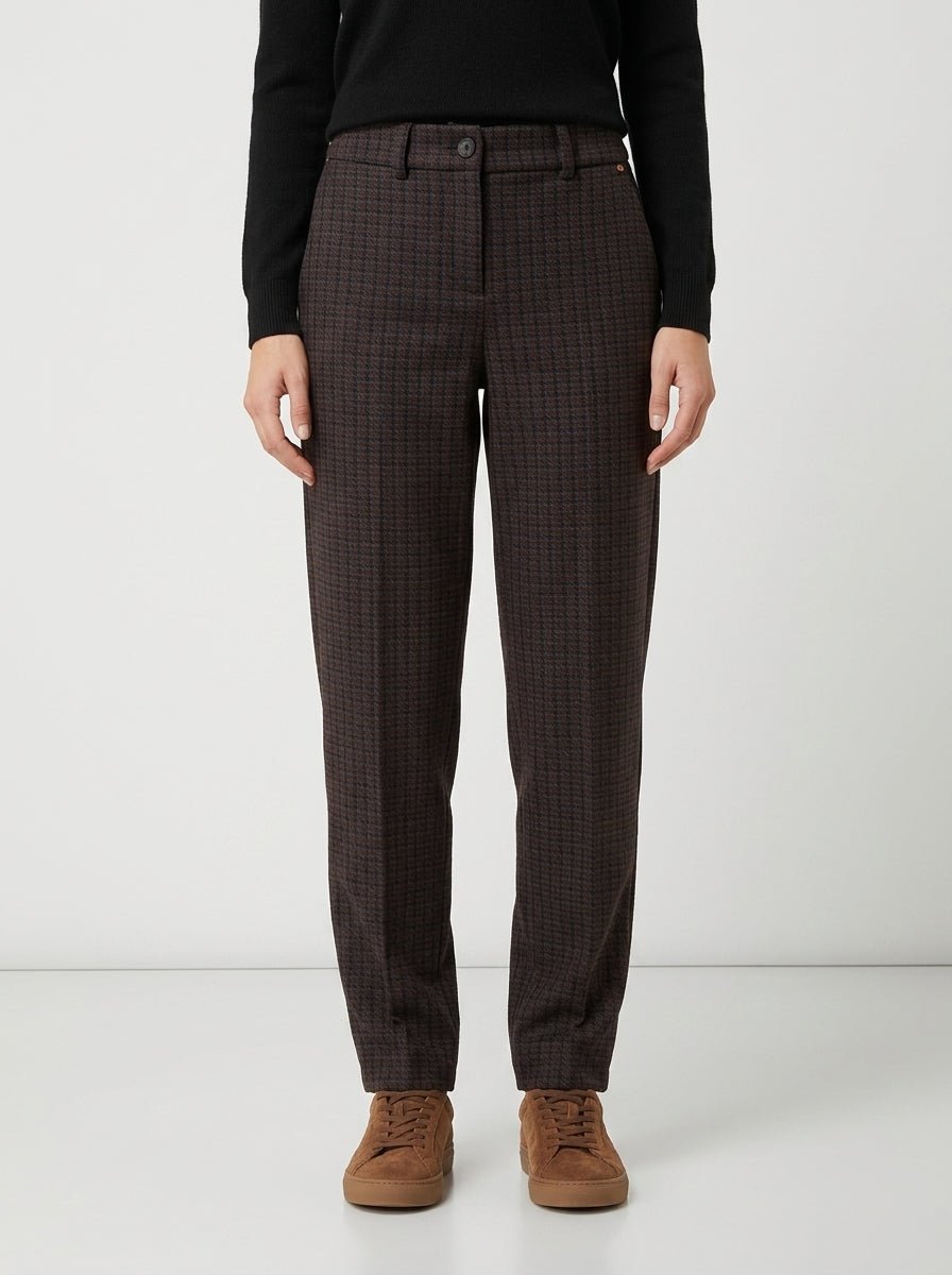 Pantalón Andam Cuadros Marrón