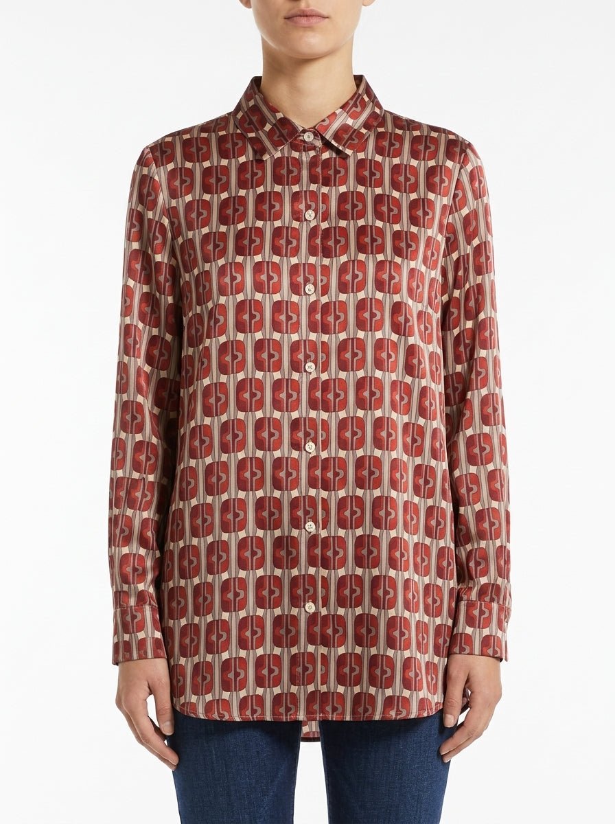 Camisa Monika Varga Estampado Granate