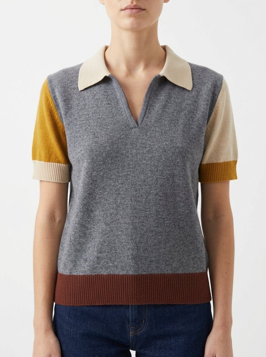 Polo Floor Color Block Marrón
