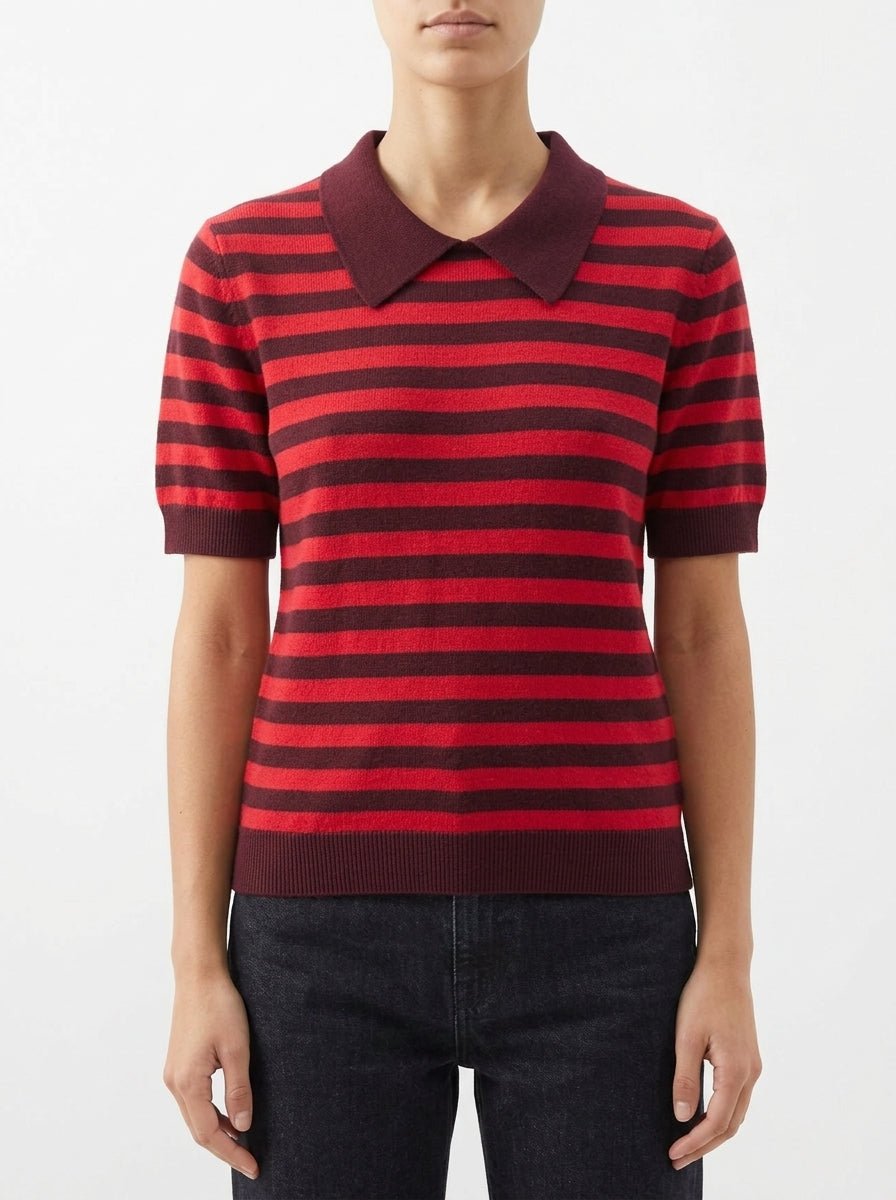 Jersey Floor Rayas Rojo