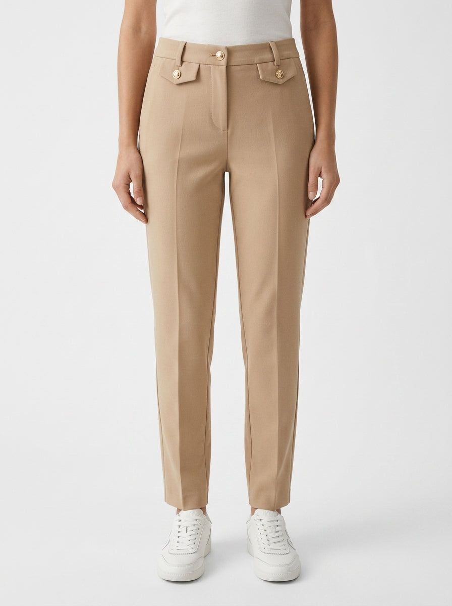 Pantalon Cambio Krystal Flap Camel