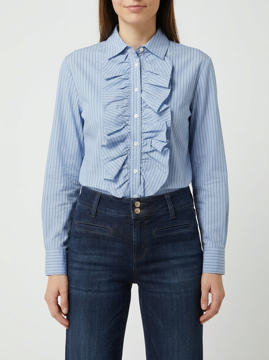 Camisa Diega Cianta Rayas Cielo