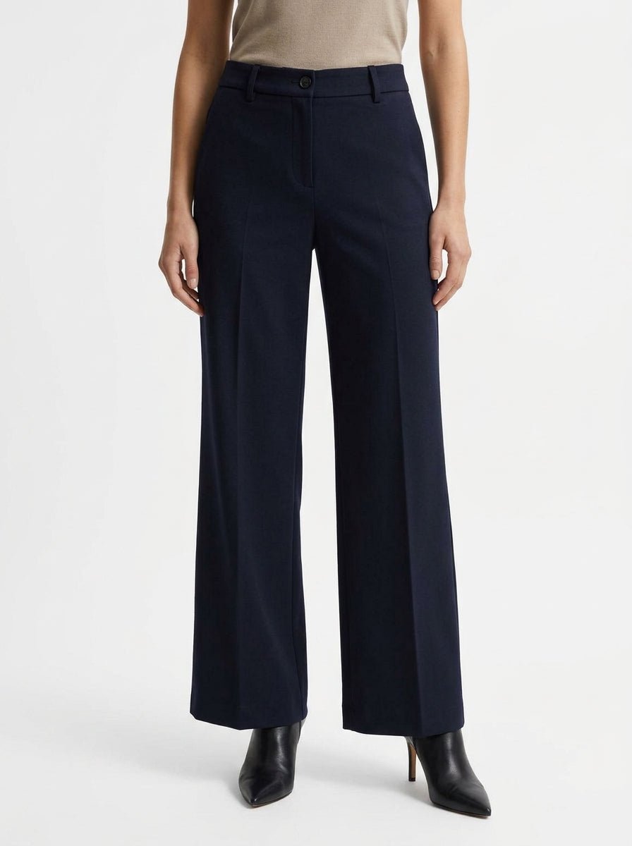 AgoeFilo Via Francigena Herringbone Pants Navy Blue
