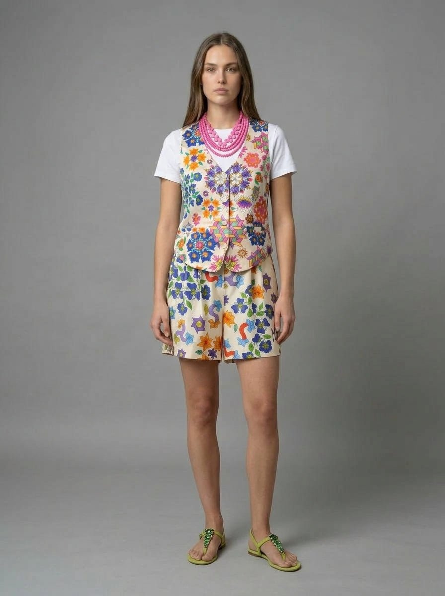 Shorts ME369 Dina Flores Crudo