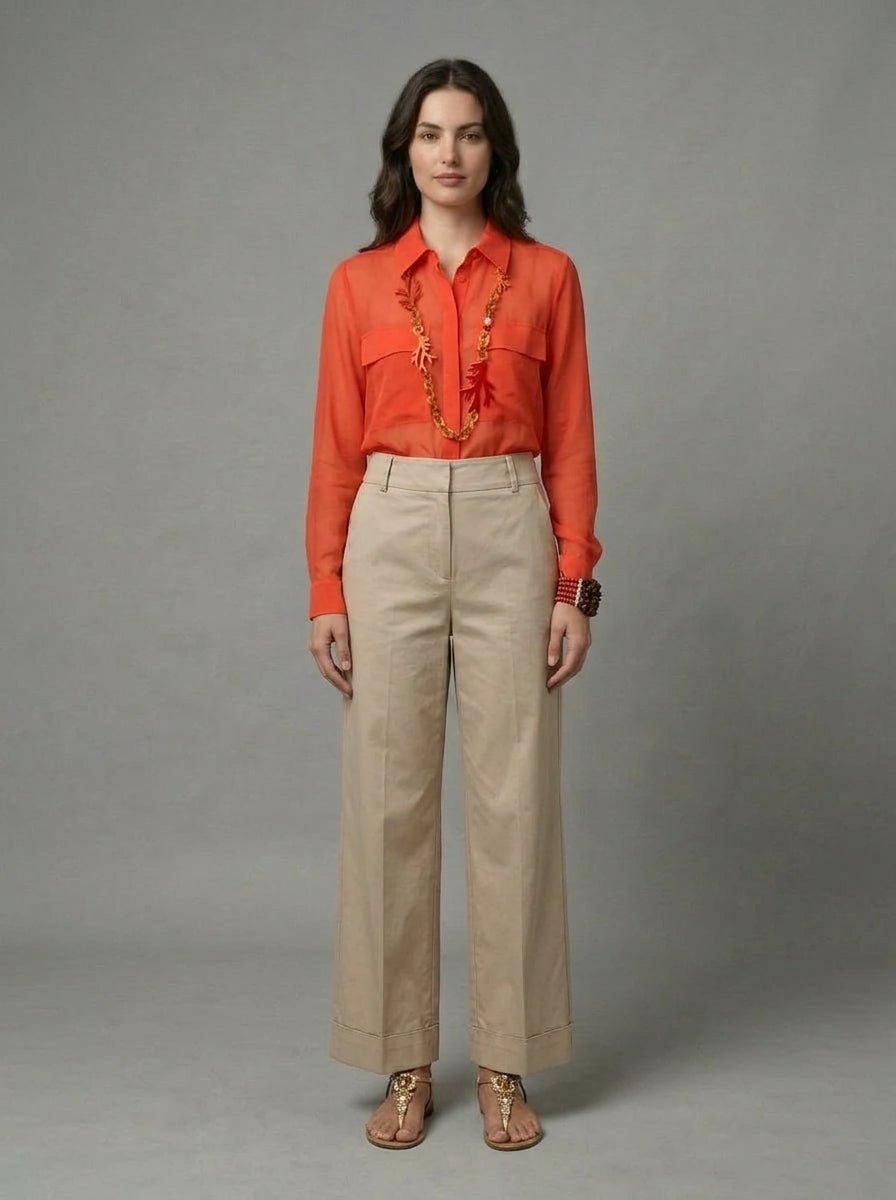 Camisa Justmine Bolsillos Rojo