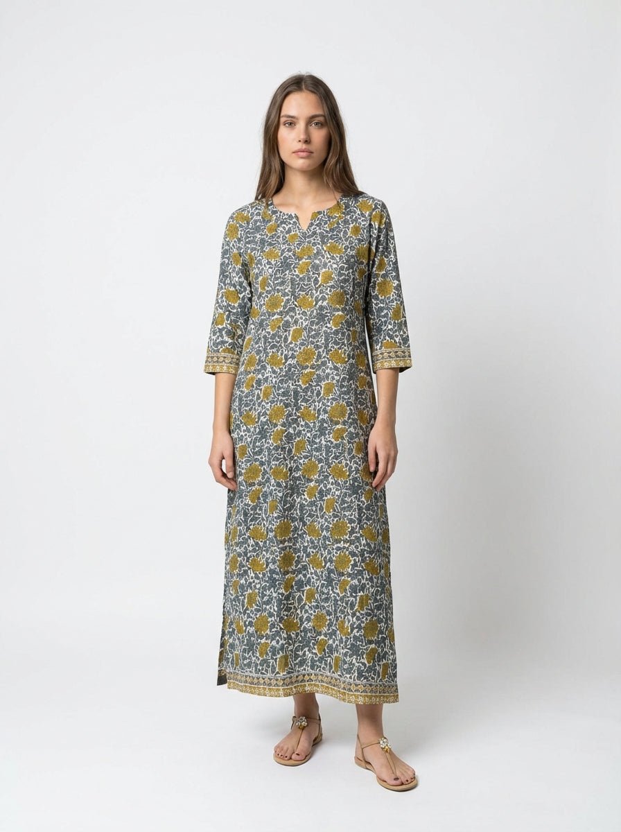 Vestido Mondo e Colori Estampado Flores Yarrow