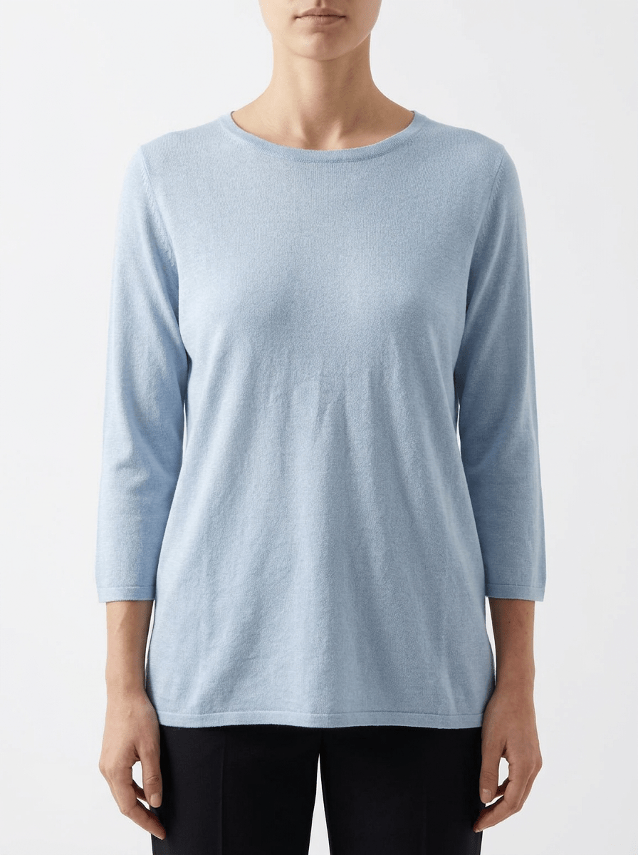 Jersey Base Milano Cuello Redondo Azul