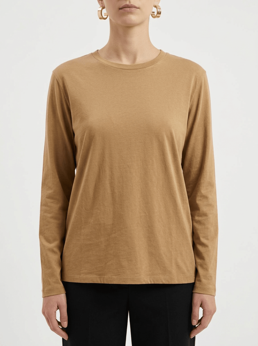 Camiseta Shirt C-Zero Cuello Redondo Camel