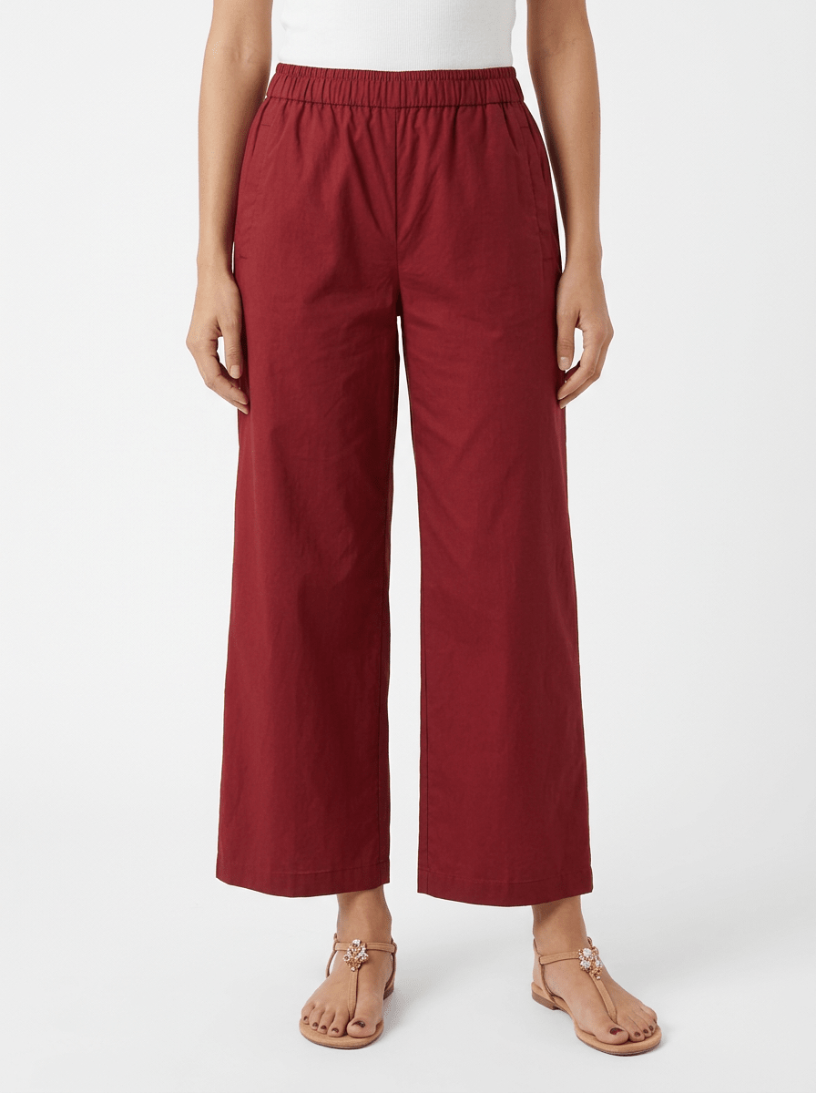 Pantalón Niu Ancho Burdeos