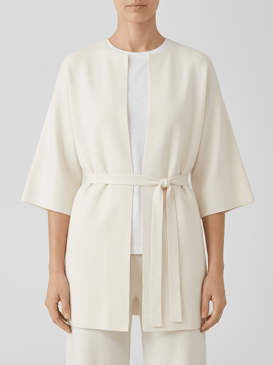 Cardigan Liviana Conti Punto Largo Cintuón