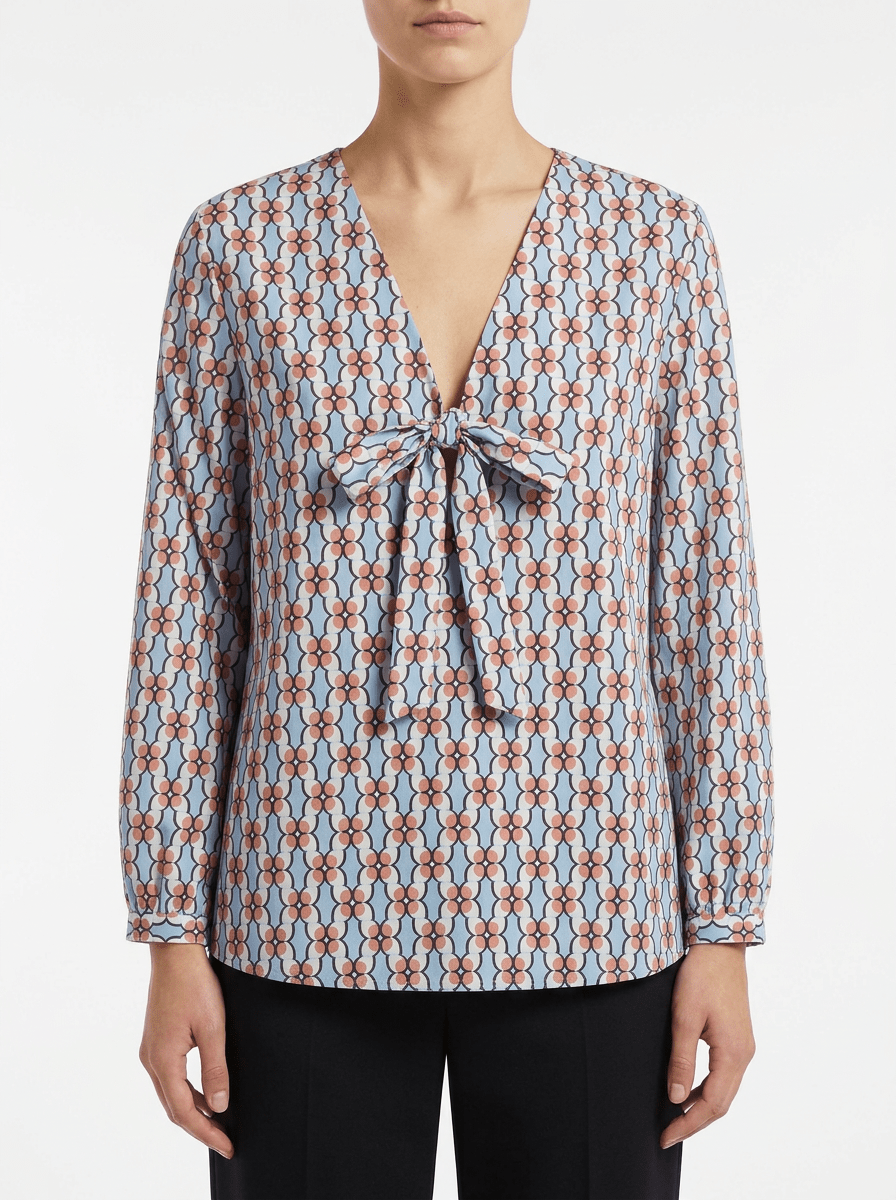 Blusa Monika Varga Lazo Flores Cielo