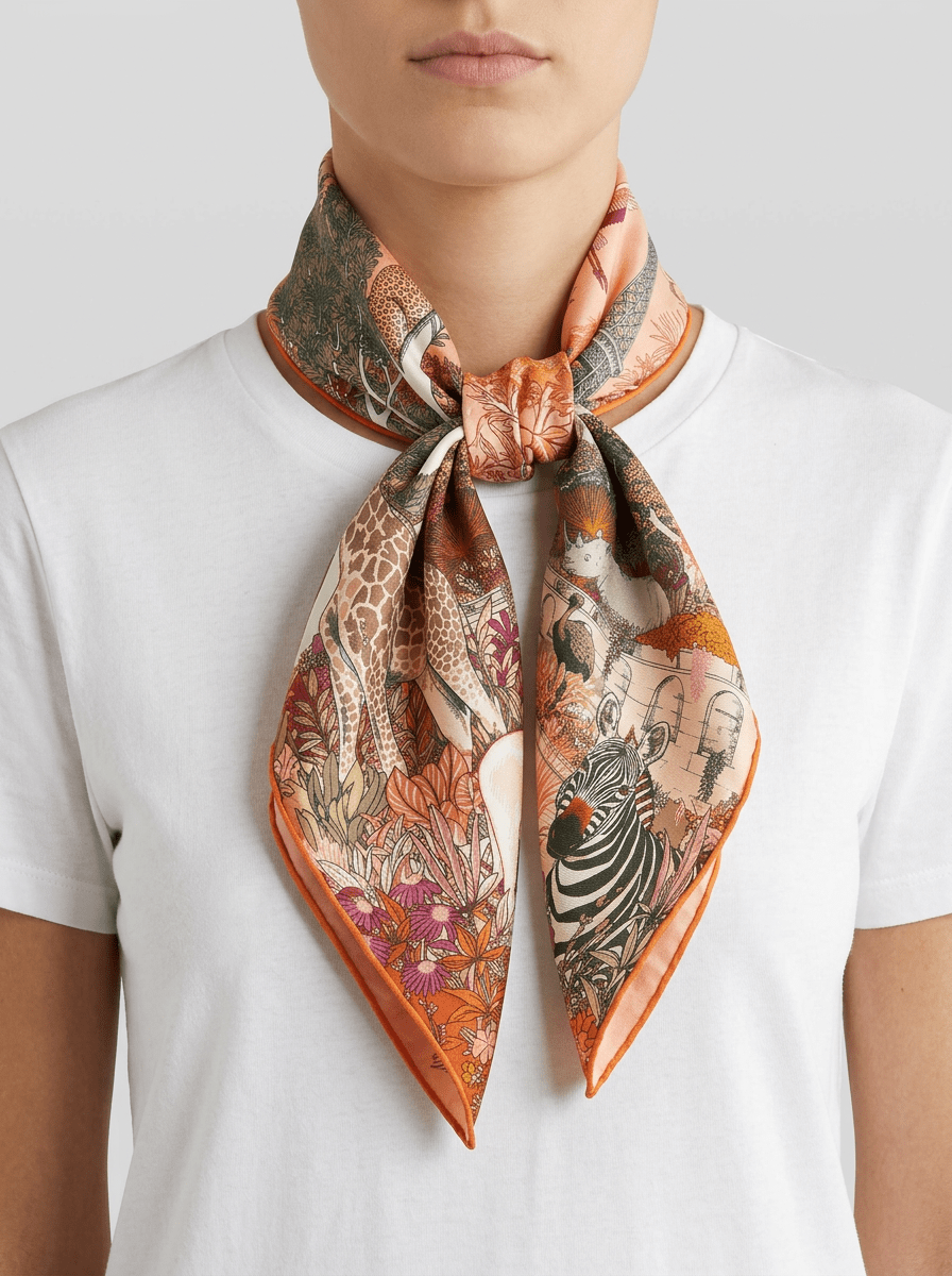 Foulard Maison Fanli Paris Rosa Selvaggio