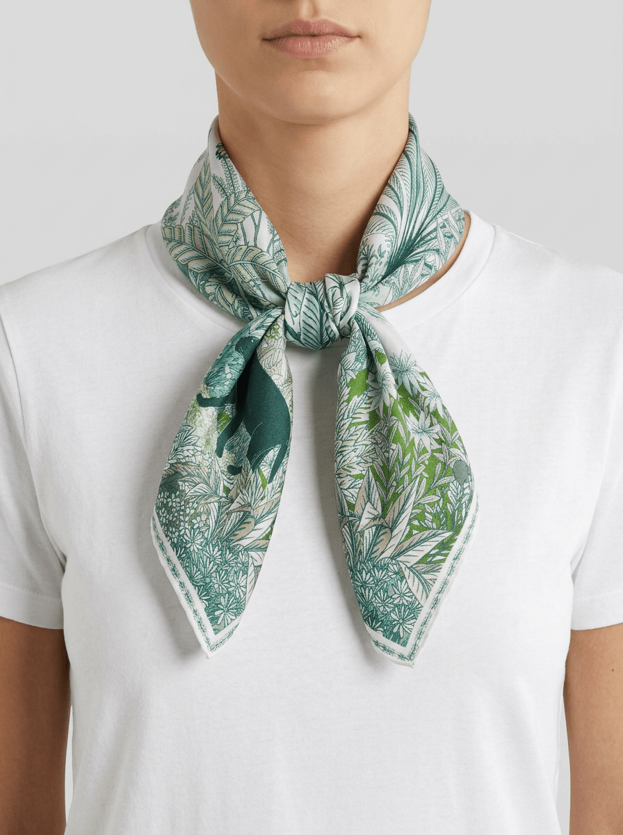 Foulard Pantera Verde Maison Fanli