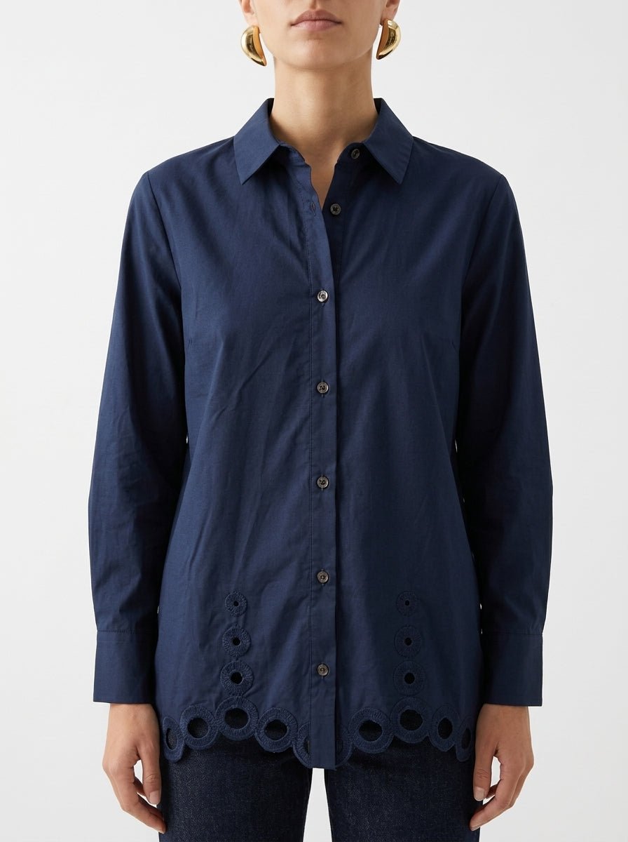 Camisa Whyci Milano Calada Azul Marino