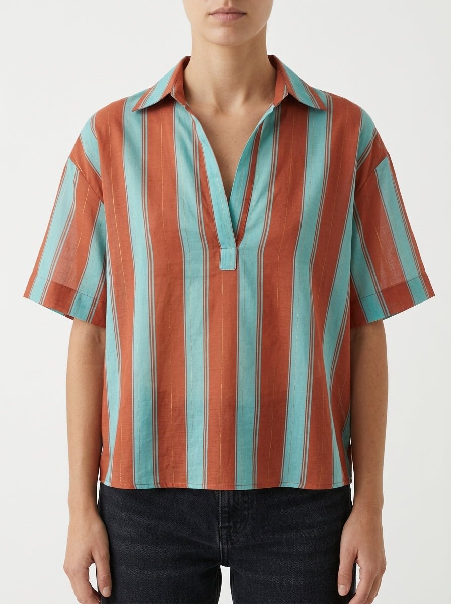 Camisa Diega Tifana Rayas Acqua