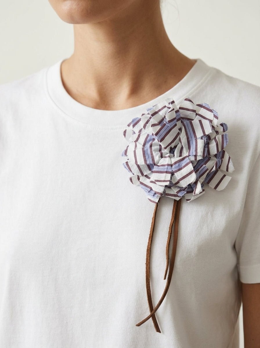 Broche Diega Florito Rayas Azul